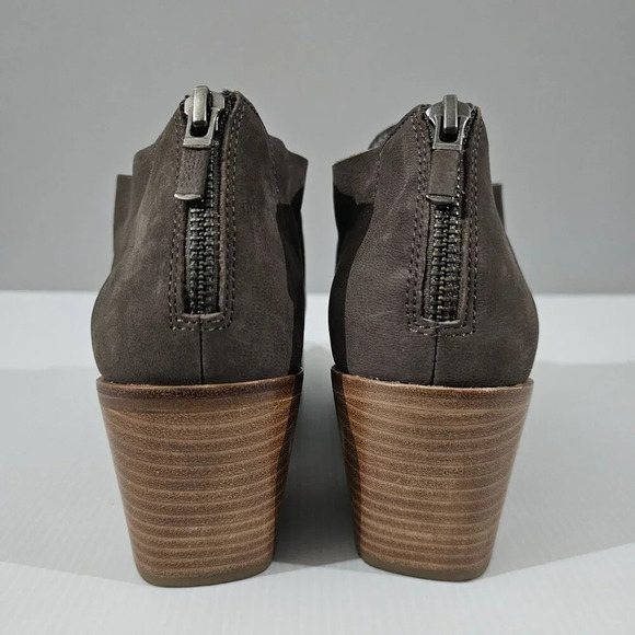 NEW Eileen Fisher Ember Low Ankle Bootie Women 10 Taupe Brown Leather Block Heel - Picture 6 of 13